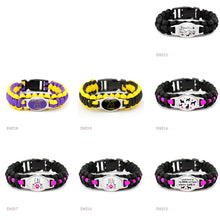 (New Fashion) Paracord Survival Bracelet Love Dog mom Friendship Womens Lad