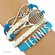 (10 PCS/lot) Infinity Love Tennis Wrap Bracelets Tennis Mom Gift for  Tenni