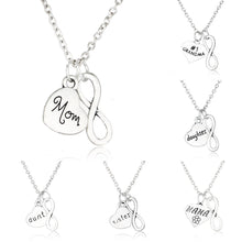 Heart Nana Aunt Sister friend Necklace Brother Dad Mom Uncle Family Gifts M