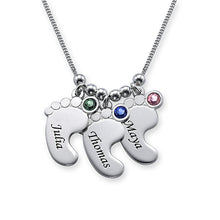 Baby Feet Necklace New Arrival Birthstone Necklace Custom Any Names Best B