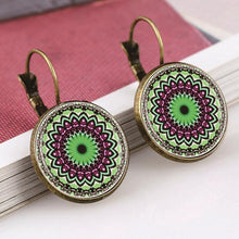 Bronze Classic Lotus Mandala Jewelry Earring Nail Henna Om Symbol Zen Buddh
