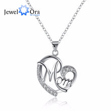 Best Gifts For Mom Heart Pendant Necklace For Women With CZ Stone Fashion M