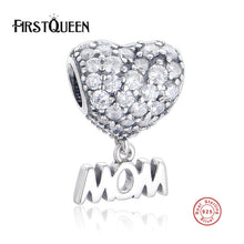 FirstQueen 2017 New Authentic 925 Sterling Silver Dangle Mom Romantic Heart