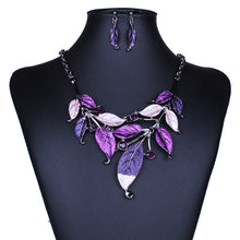 2017 Hot Sale Fashion Green Leaf Pendant Necklace Colorful Enamel Crystal F