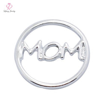 2016 New Cute 22mm Silver Mom Floating Window Plates 3 COLOR For 30mm Livin
