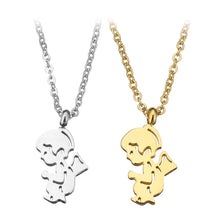 YYW Fashion Girl Stainless Steel Jewelry Pendant Necklace Lovely Cute Girl