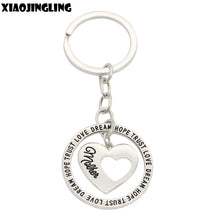XIAOJINGLING Hollow Heart Keyring Charm Fashion Keychain Women Jewelry 'HOP