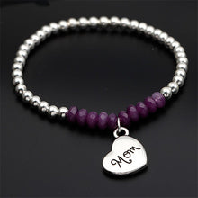 2016 New Arrival Fashion Handmade Beads Love Heart Mom Bracelet Charm Pulse