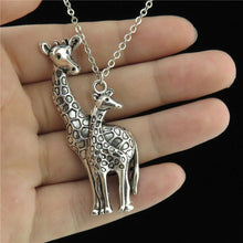 GLOWCAT Q15A44 Silver Alloy Women Girls Jewelry Animal Giraffe Mom Baby Pen