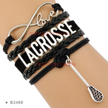 (30 PCS/lot) Infinity Love Lacrosse Bracelets Lacrosse Mom Bracelets Fashio