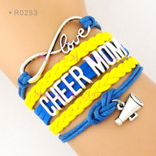 (10 PCS/lot) Infinity Love Cheer Mom Megaphone Bracelets Gift for Cheer Mom