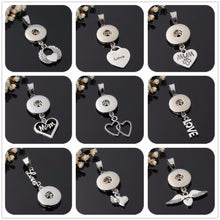 Fashion XL5001 5009 Charming Hearts Love MOM Metal snap Pendant necklace 50