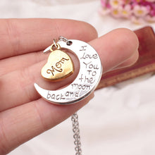 Fashion Necklace,Moon Heart Mom uncle aunt brother dad daughter grandpa sis