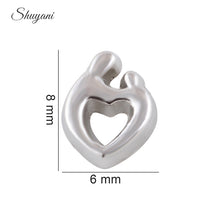 20pcs/lot Newest Silver Floating Locket Charms Mom and Baby Love Heart Char