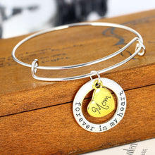 Mother Bracelets Mother's Day Forever In My Heart Charm Gold Silver Plated