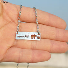 hzew Hot sale Mama Bear Bar  Mom Necklaces For Mom Gift Mother's Day Birthd