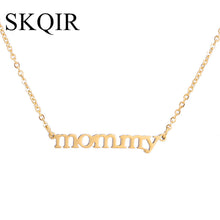 SKQIR Love Mom Necklaces & Pendants Silver/Gold Chain Stainless Steel Custo