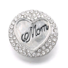 10pcs/lot 2016 Crystal Metal 18mm Mom Snap Button For Female Leather Bracel