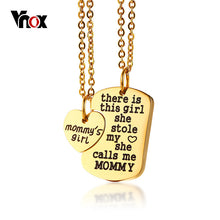 Vnox Free Engraving Name Heart Pendant for Women Girl Necklace Dog Tag Stai
