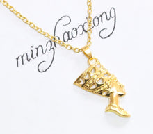New Fashion Gold Egyptian Egypt Queen Nefertiti Charms Pendant Necklace For