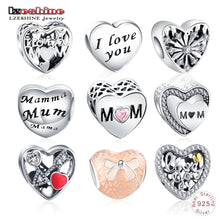 LZESHINE Mother's Day Gift 100% 925 Sterling silver jewelry Charms Loving H