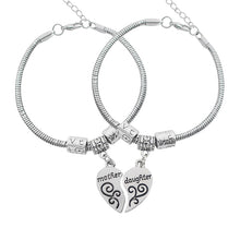 Newest Arrival 2 PCS/Set Mother Daughter Love Heart Stitching Pendant Brace