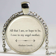 Inspirational Quote Necklace,Inspirational Jewelry,Mother's Day Gift, Abrah