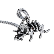 Yacq dinosaur necklace pendant W chain stainless steel 316L charm jewelry g