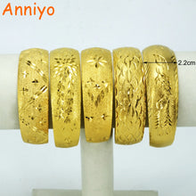 Anniyo ONLY ONE PIECE / Africa Bangles for Women Gold Color Dubai Jewelry E