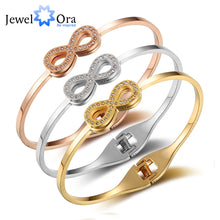 New Stainless Steel Bracelet Bangles Gold Silver Rose Gold Eight Fashion In