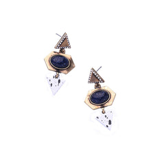 Summer Hanging Party Earrings 2016 New Fashion Blue Jewelry Antique Gold Co