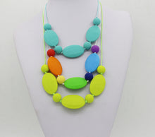 (Min order $8) Silicone Nursing Teething Necklace mix color bead Beaded Nec