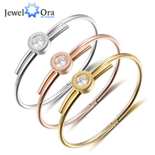 New Stainless Steel Bracelet Bangles Gold Silver Rose gold Bracelet with CZ