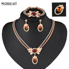 2017 Russian Fasgion Jewellery Set Women Large Pendant Necklace Bracelet Ea