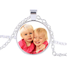 Personalized Photo Pendant Custom silver plated Necklace Photo of Your Baby