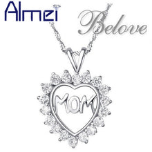 Religious Statement 925 Sterling Silver Vintage Cubic Zircon Heart Crystal