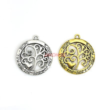 10pcs Hot Sale Antique Silver Tree of Life Mom You are the Heart of Family