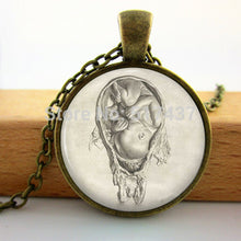 HZ  A202 Leonardo Da Vinci Fetus Necklace   Pregnant Mom Pendant  Doctor Mi