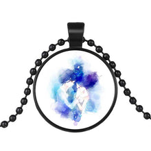 2017 Black Silver Color Chain Choker Necklace Mom Baby Girl Glass Pendant N