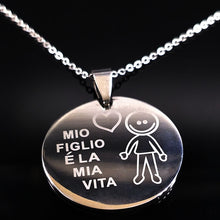 2017 Family Boy Necklace Choker For Women Mom Dad Collar Stainless Steel Ch