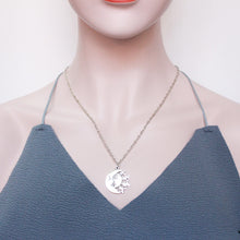 Wholesale Fashion alloy chain necklace with sun and moon charms for Girl Fr