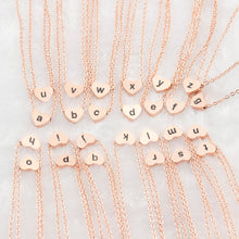Minimal Heart Pendants Initial Name Charm Necklaces Women Personalized Lett