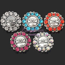High quality w267 mom 18mm 20mm rhinestone metal snap button for Bracelet N