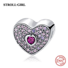 Fit Authentic Pandora Charms Silver 925 Original Heart Shape Love Beads Ba