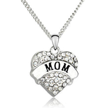Cheap Love Heart Necklace Women DIY Crystal Mother Mom Necklaces & Pendants