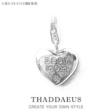 Charm Best Mom Heart 925 Sterling Silver Gift For Mother's Day Classic Gift