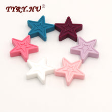 TYRY.HU BPA Free 10Pcs/Lot Creative Star Shaped Silicone Beads For Baby Mom