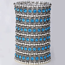 Multilayer stretch cuff bracelet women crystal wedding bridal fashion jewel