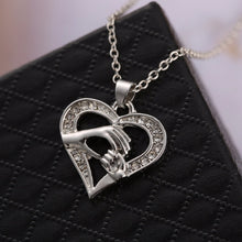 2017 New Silver Gold Crystal Heart Charms Necklace Mom Gift Mother's Day Gi