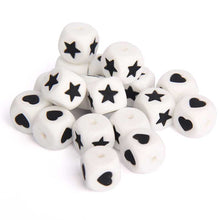 TYRY.HU Alphabet Silicone Beads (12mm Star Cubes)   Food Grade Loose Teethi